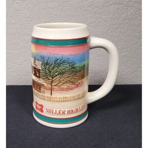 1985 Miller High Life "To The Best Holiday Traditions" Ceramic Beer Stein